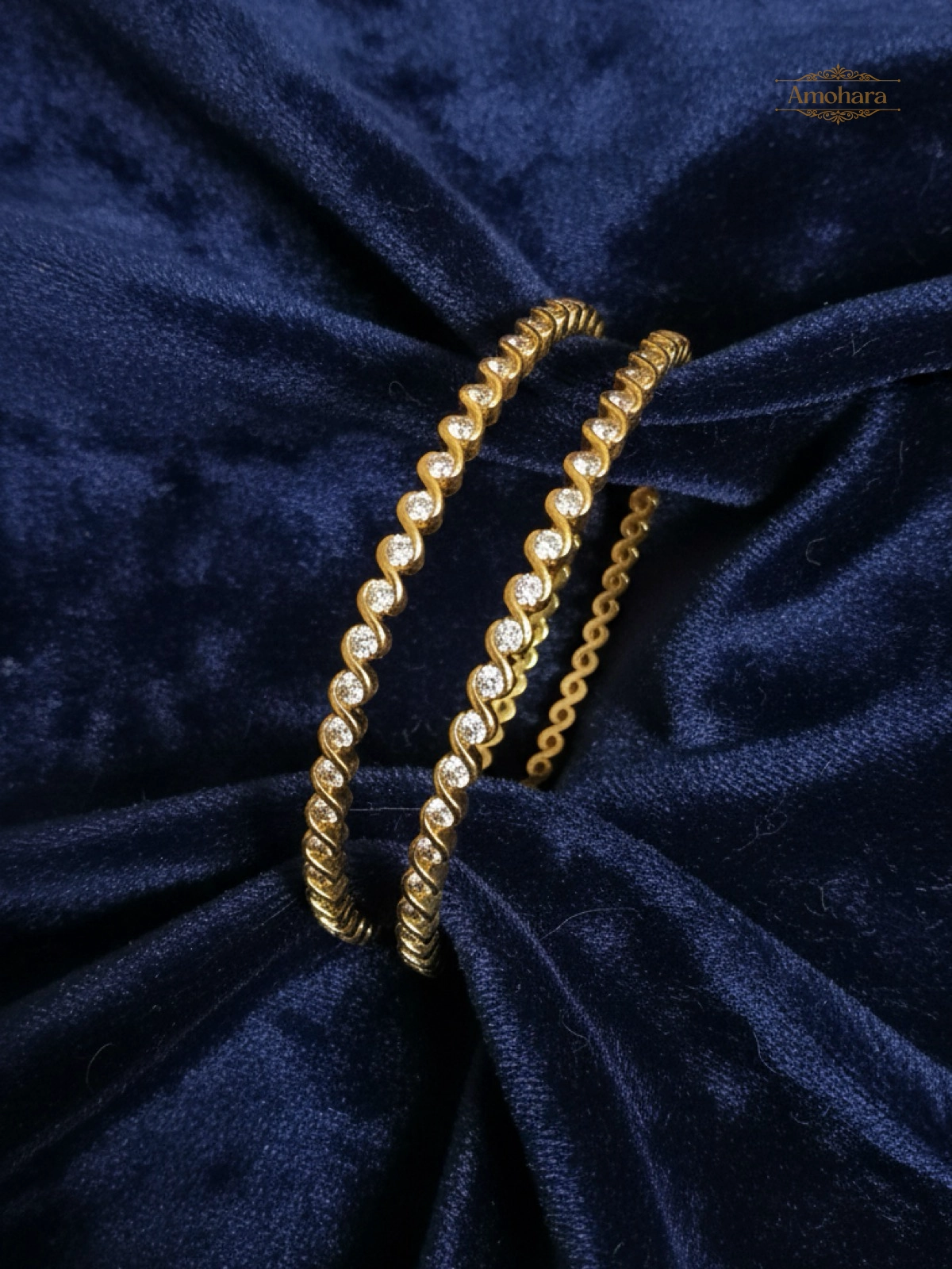 Twinkle Wave Gold Cover Bangles
