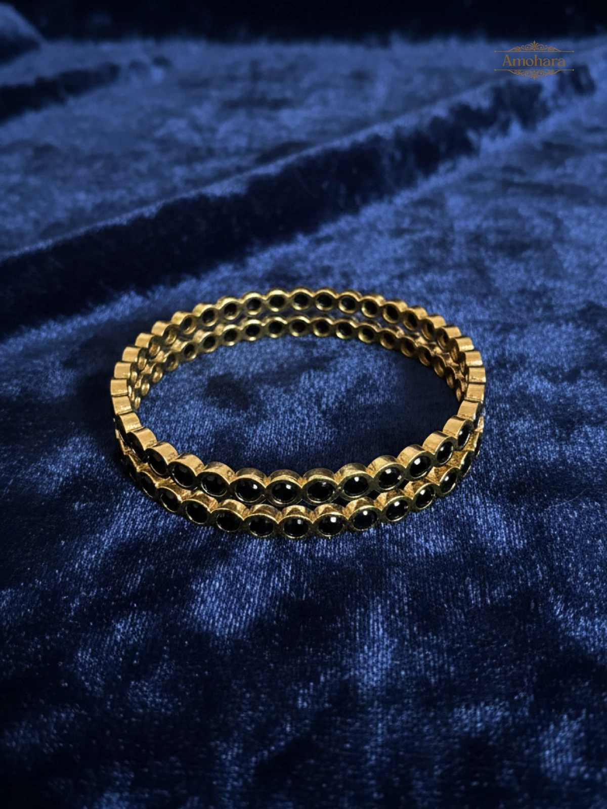 Midnight Circle Gold Cover Bangles