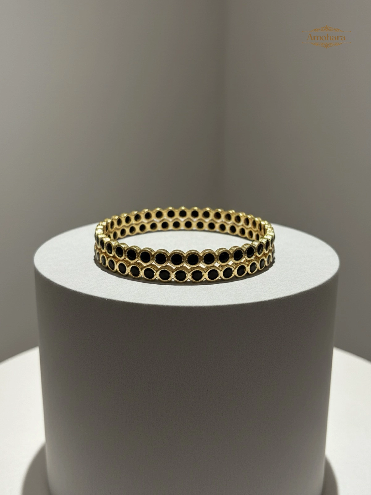 Midnight Circle Gold Cover Bangles