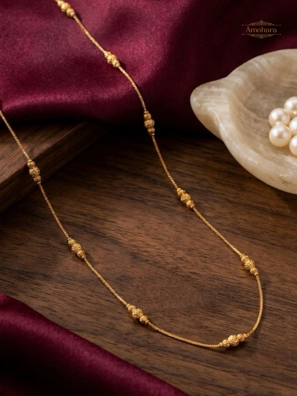 Golden Bead Elegance Chain