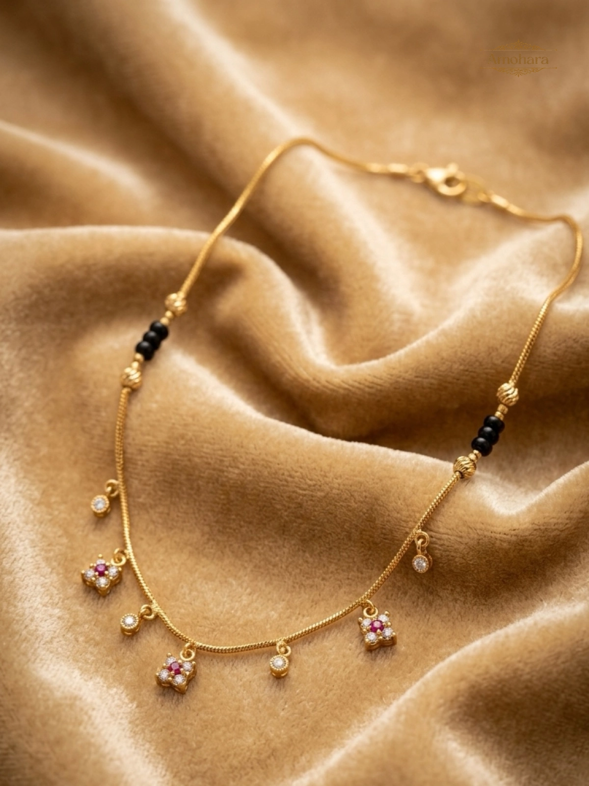 Floral Charm Drop Mangalsutra