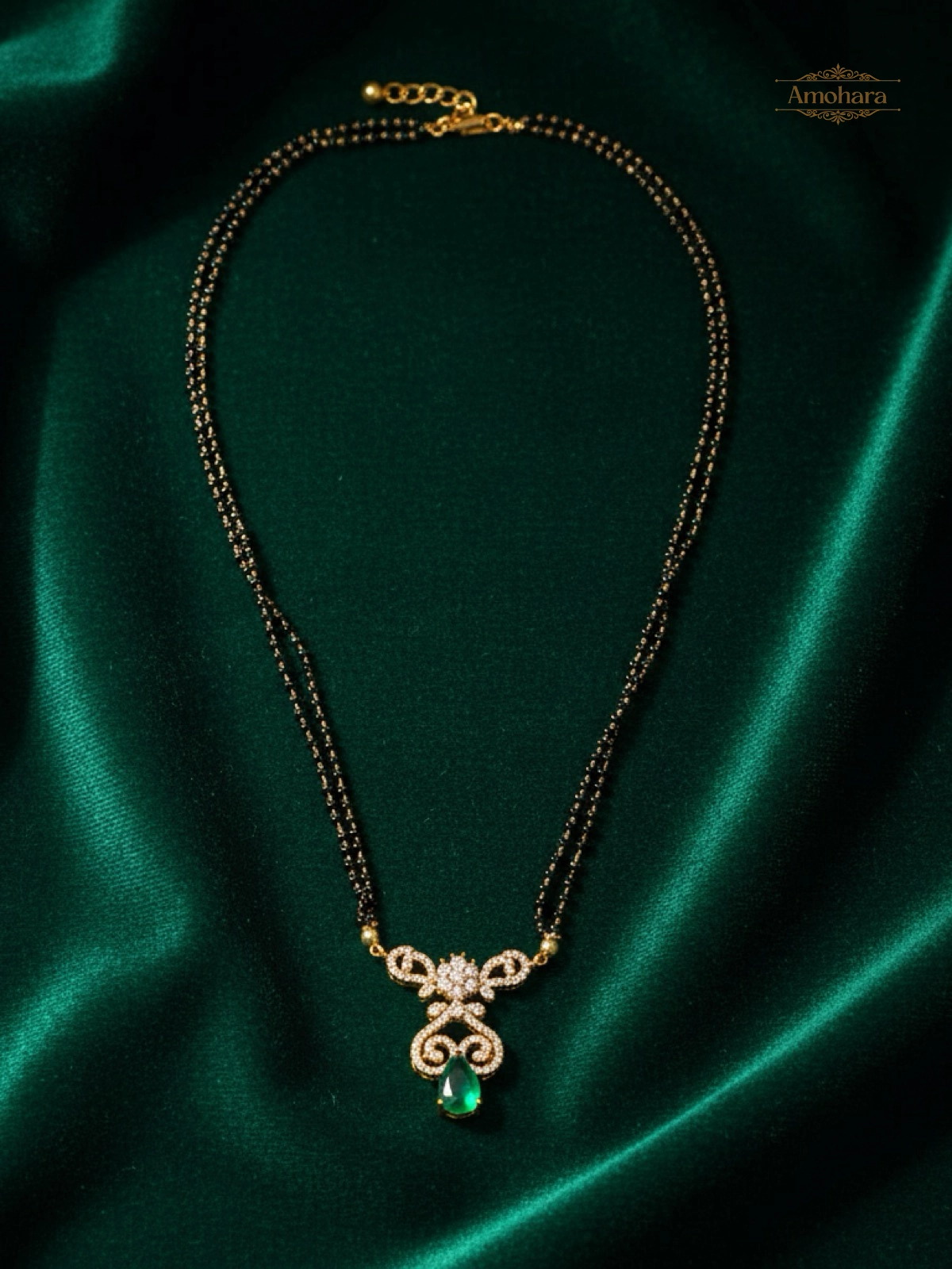 Emerald Drop Designer Mangalsutra