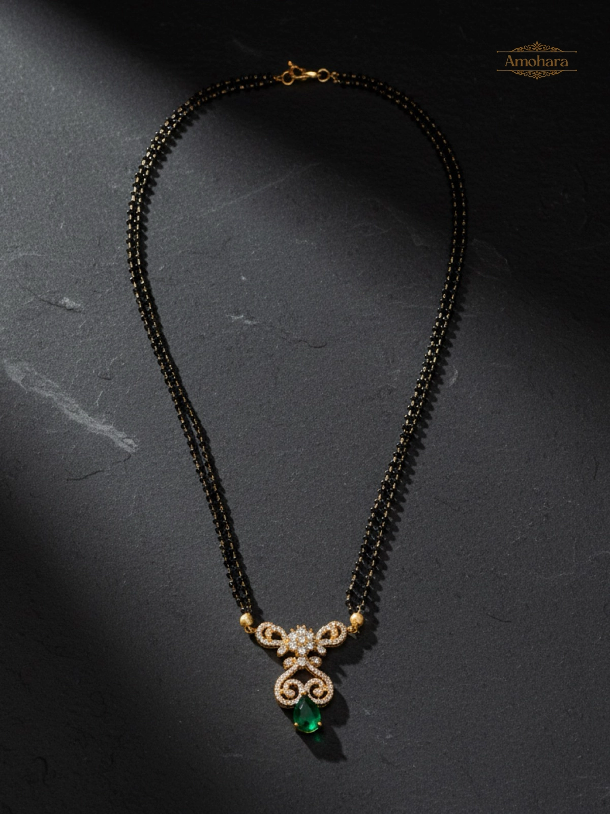 Emerald Drop Designer Mangalsutra