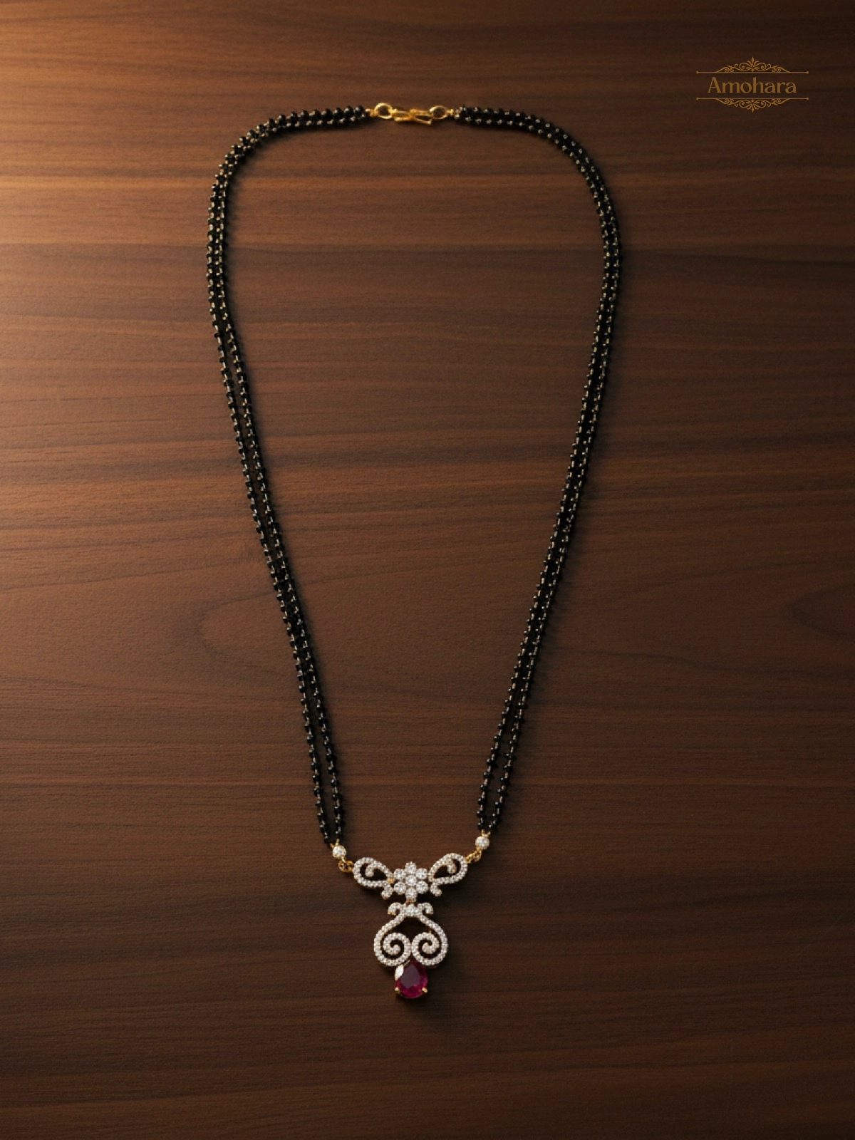 Ruby Drop Elegance Mangalsutra