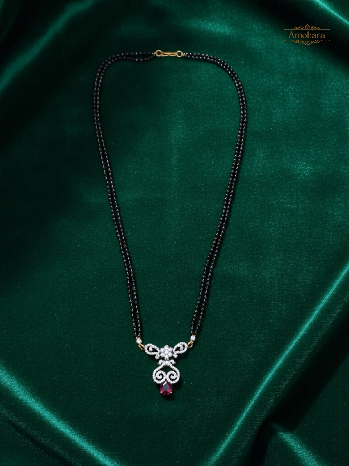 Ruby Drop Elegance Mangalsutra