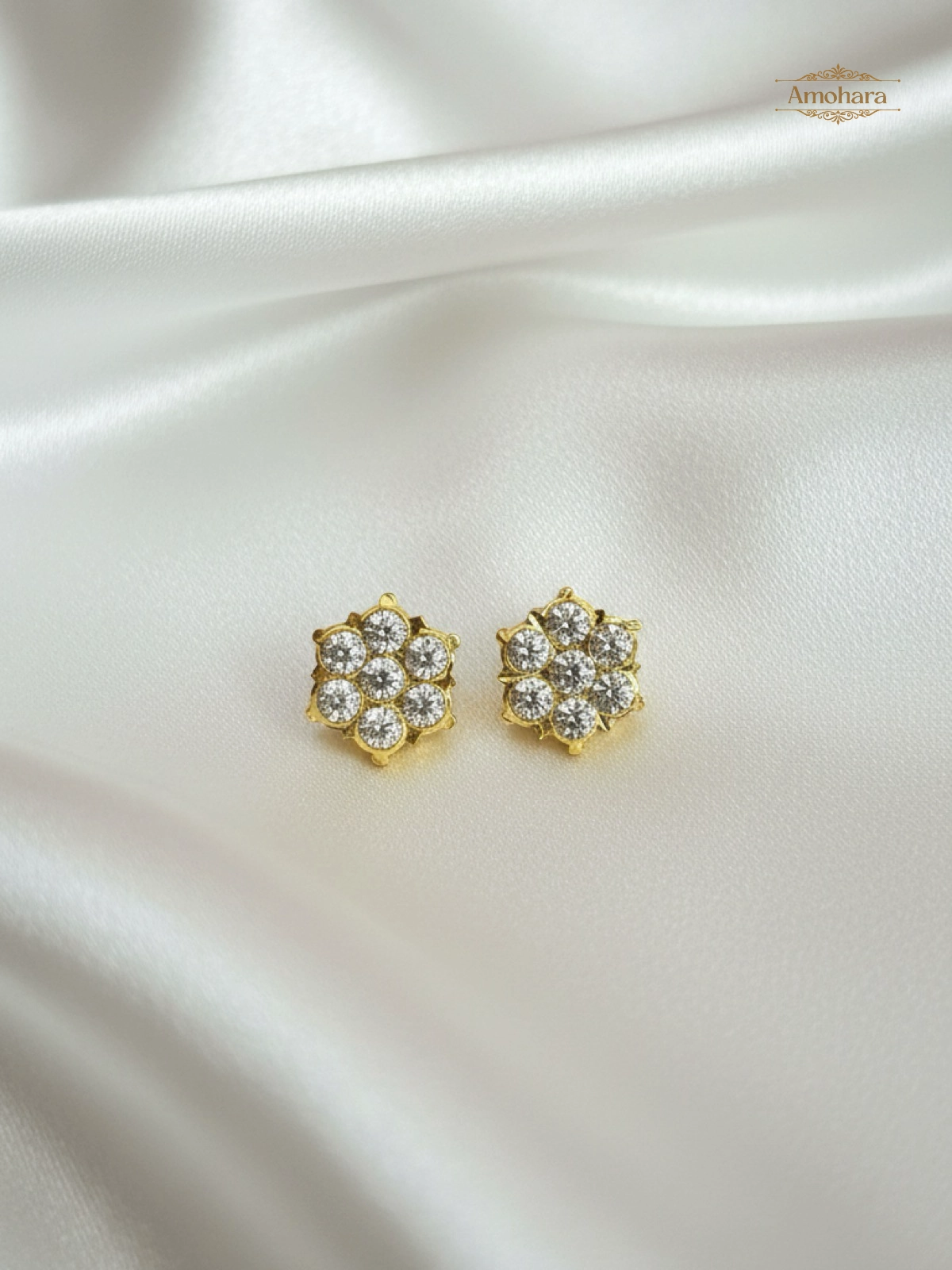 Classic Floral Panchaloham Stud Earrings