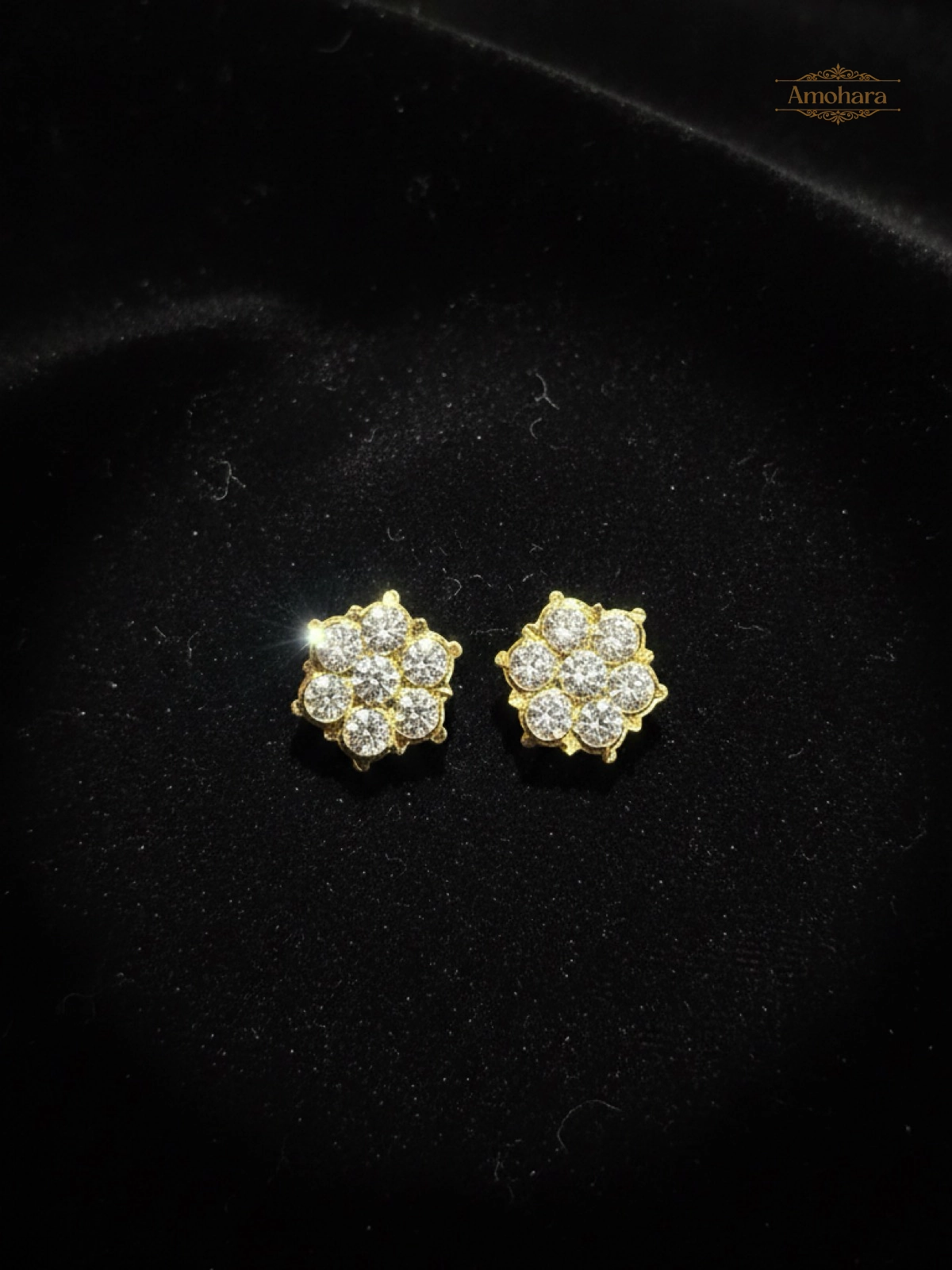 Classic Floral Panchaloham Stud Earrings