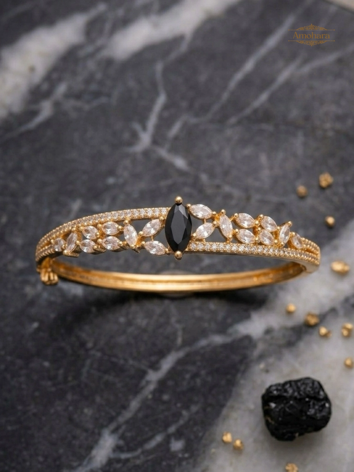 Midnight Sparkle Bangle Bracelet