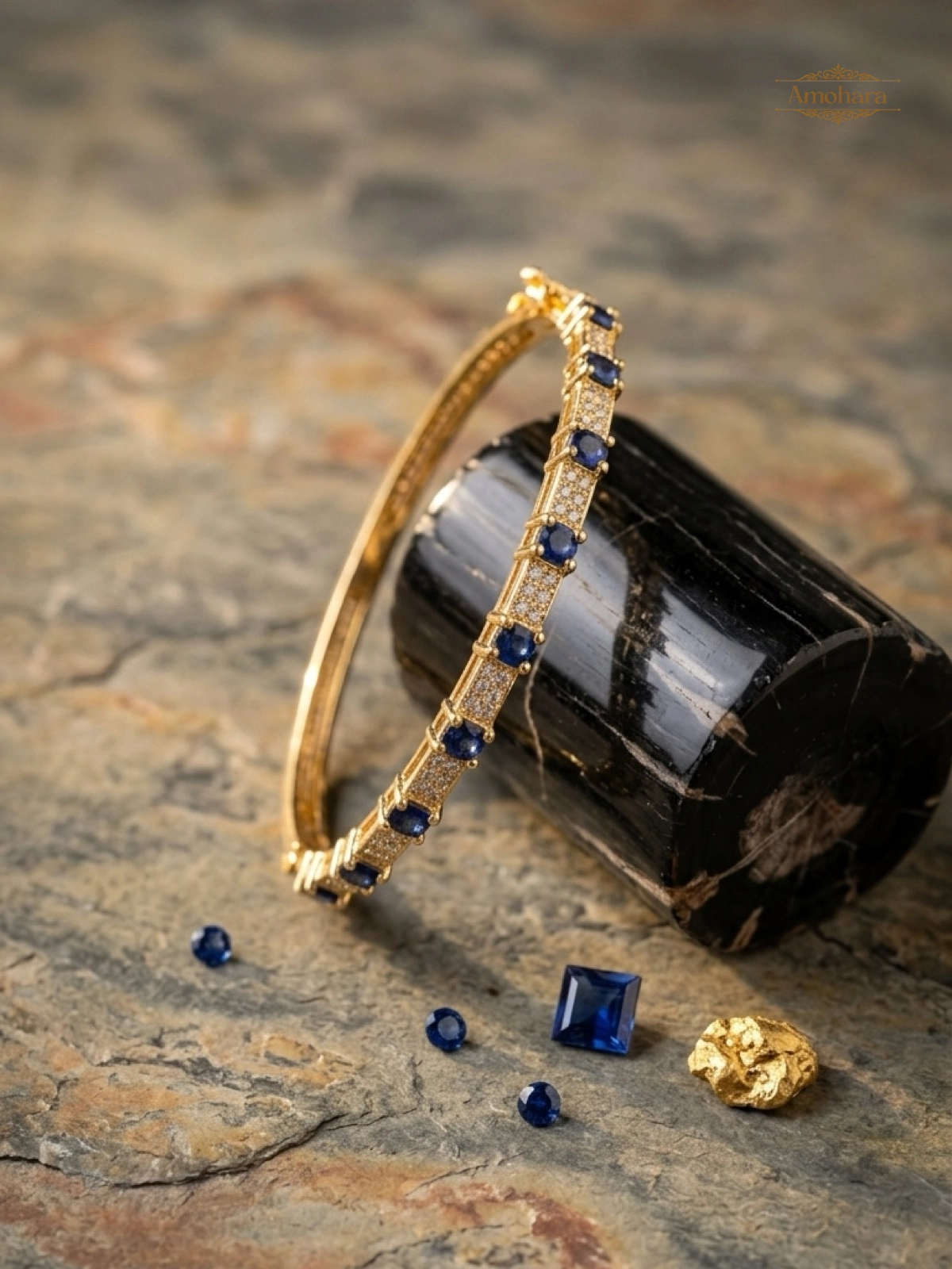 Royal Sapphire Bangle Bracelet