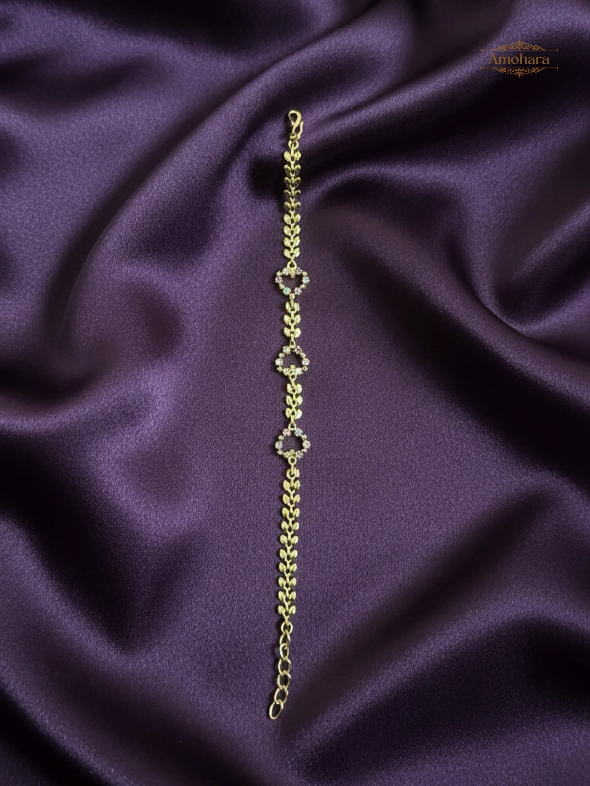 Golden Heart Charm Gold Covering chain Bracelet