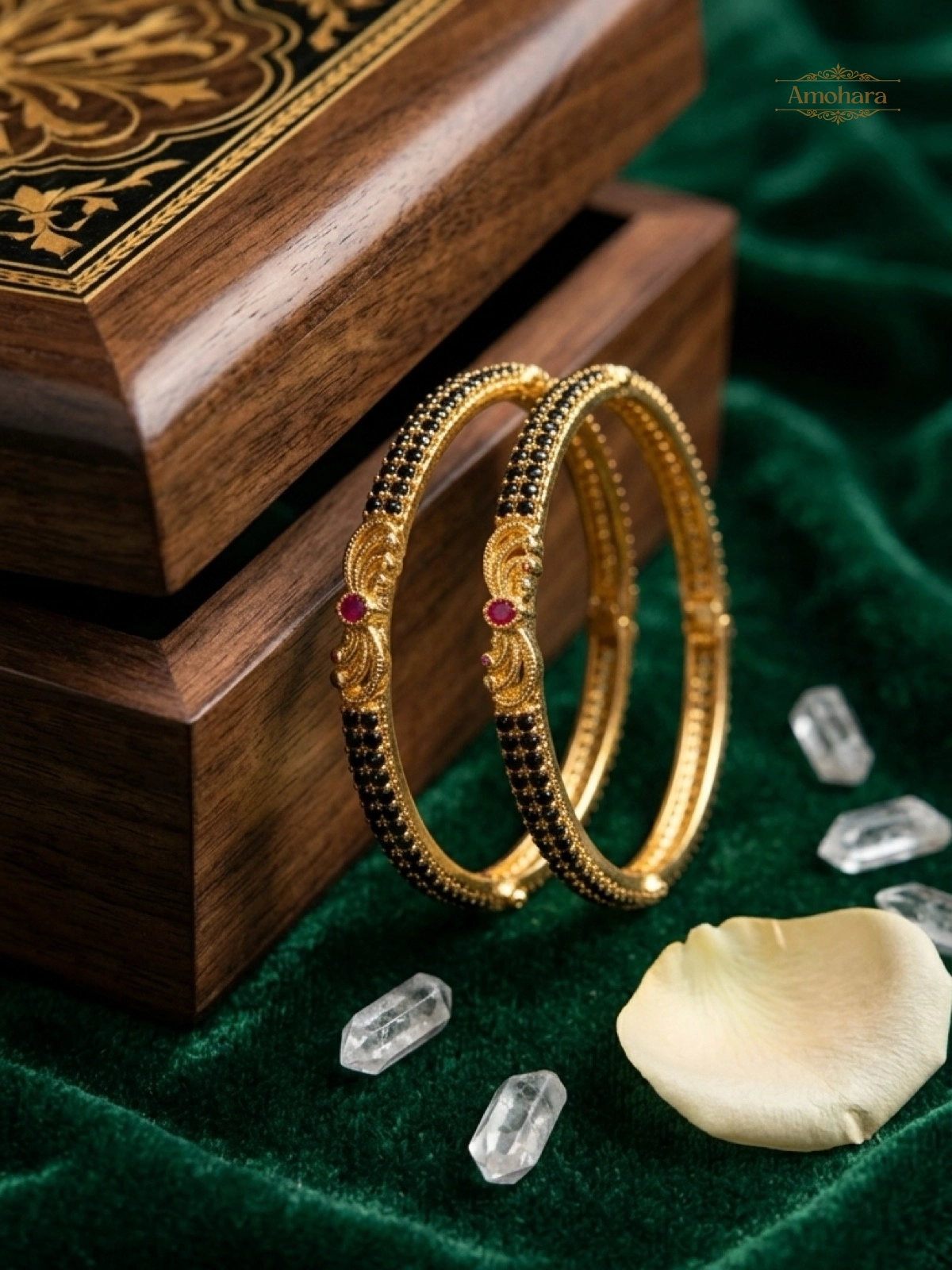 Ruby Elegance Mangalsutra Bangles