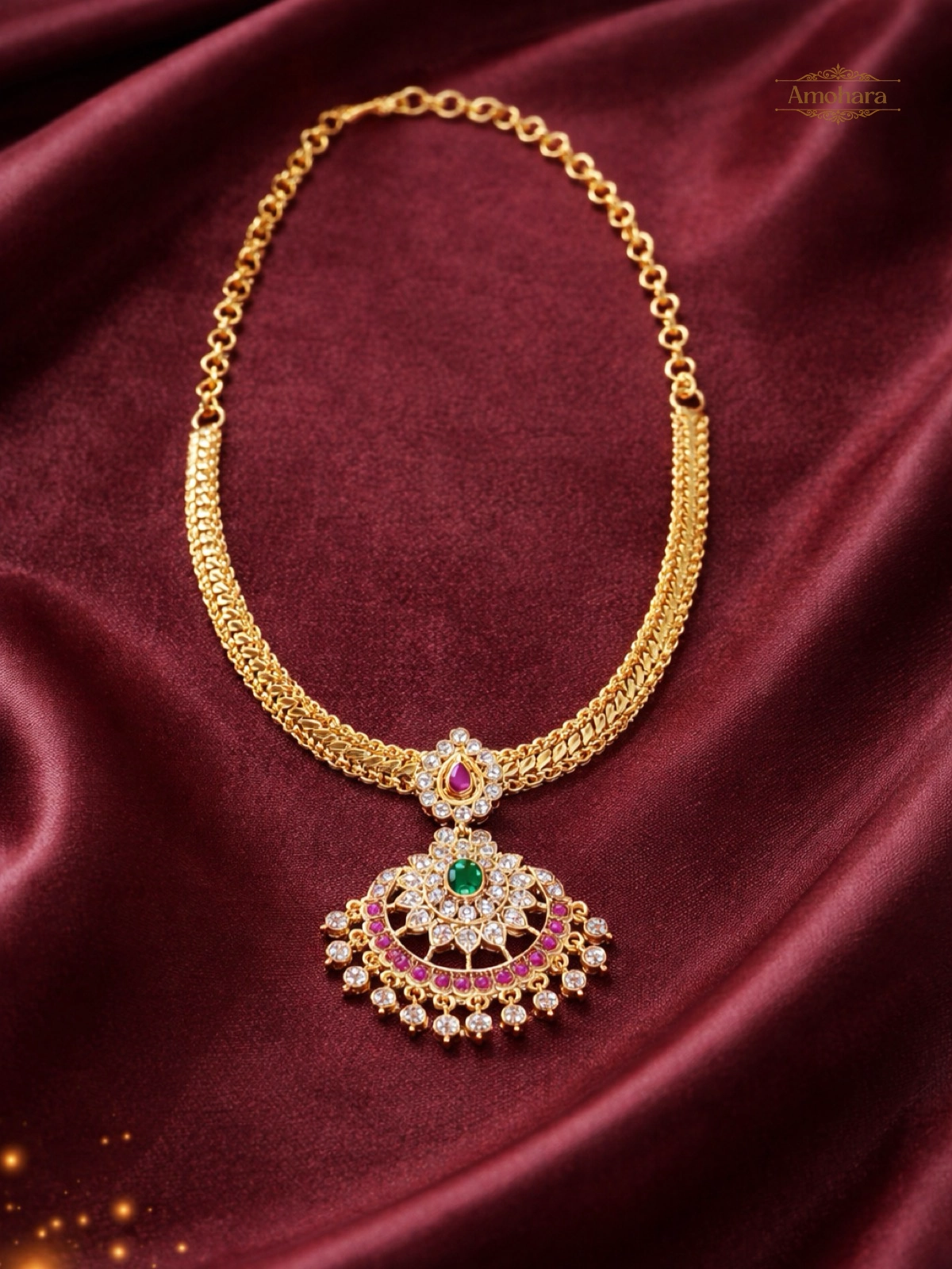 Padmaraga Panchaloha Necklace