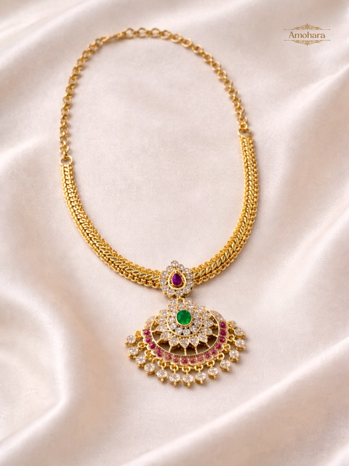 Padmaraga Panchaloha Necklace