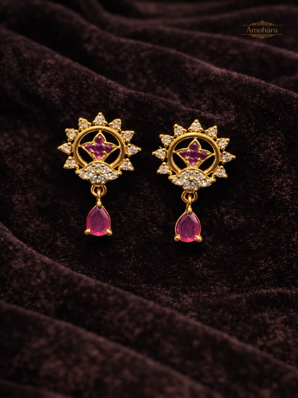 Pink Teardrop Dangler