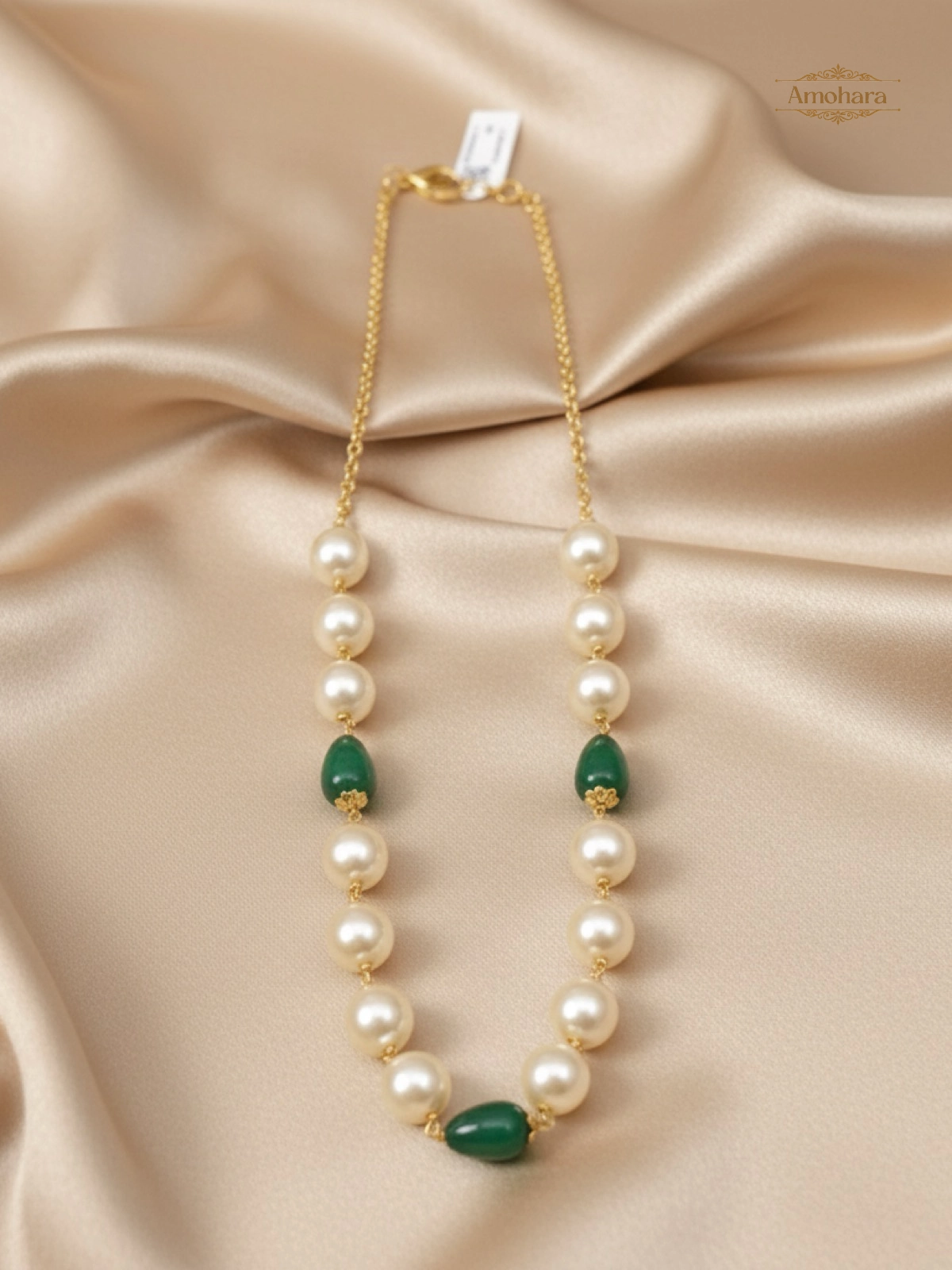 Emerald Pearl Elegance Necklace