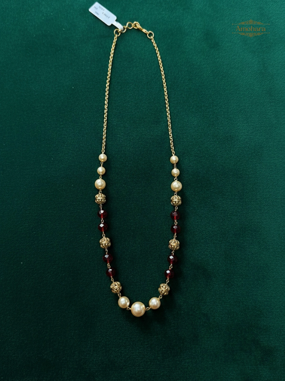 Ruby Pearl Grace Necklace