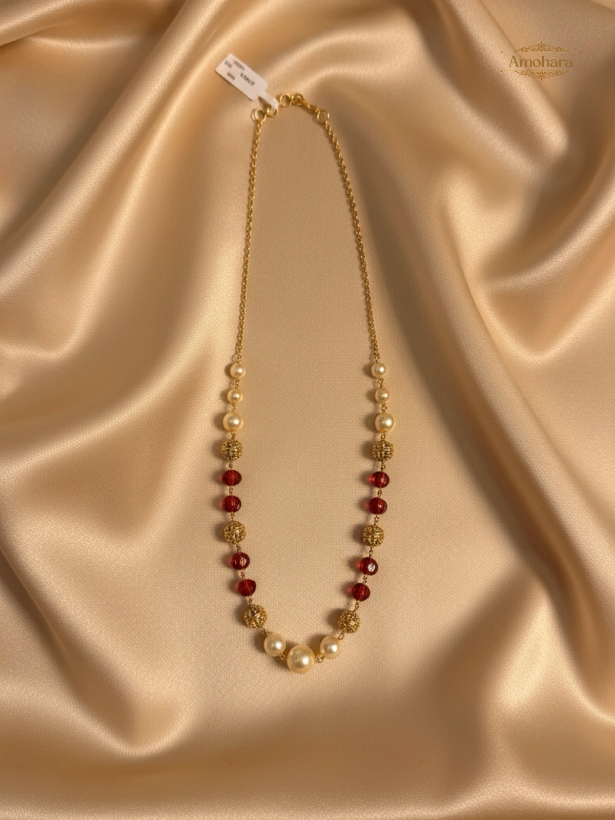 Ruby Pearl Grace Necklace