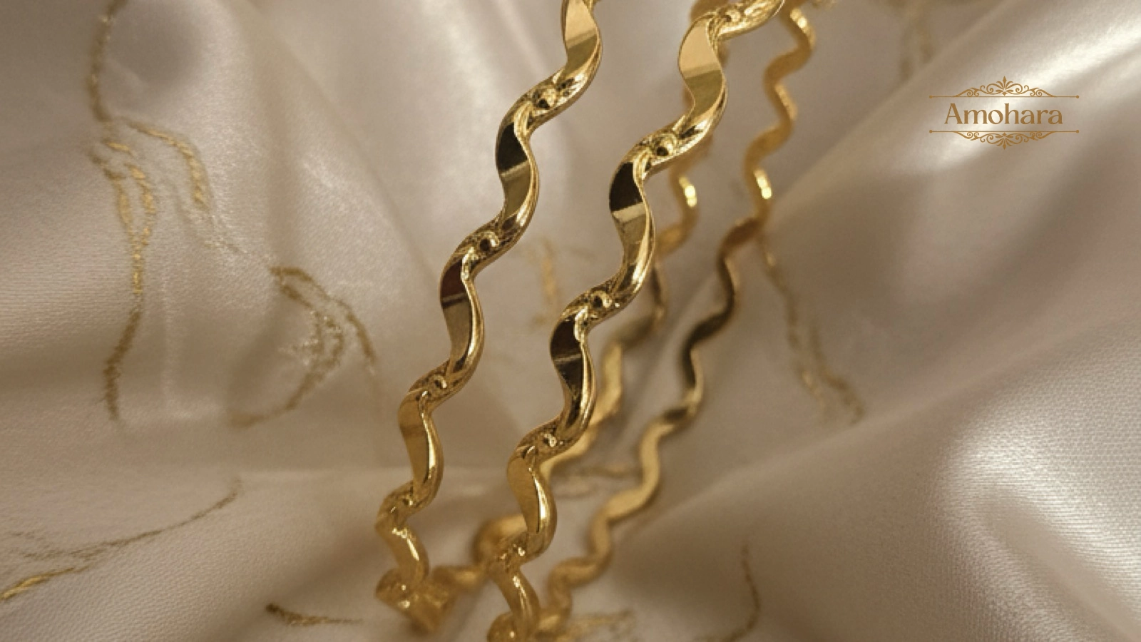 Golden Wave Designer Bangles
