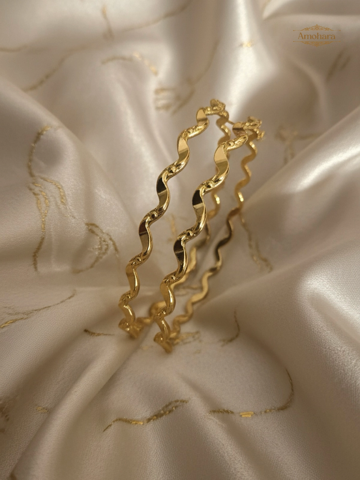 Golden Wave Designer Bangles
