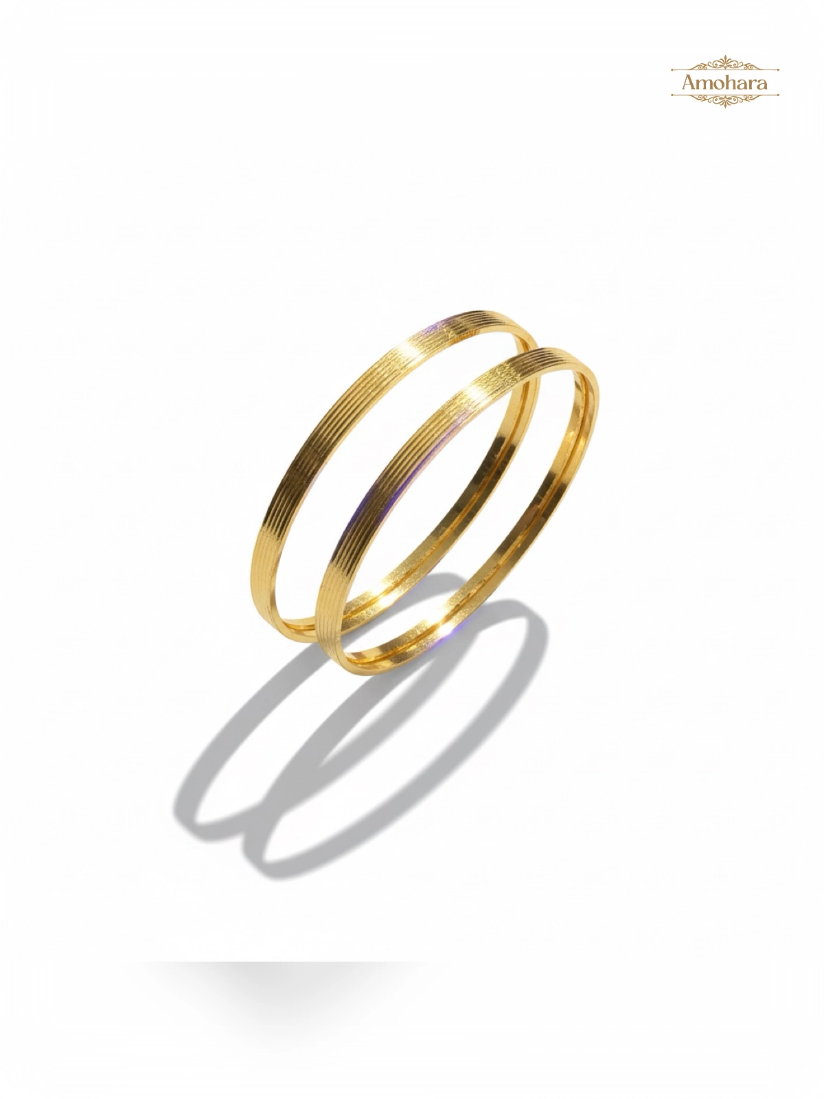 Elegant Stripe Gold Bangles