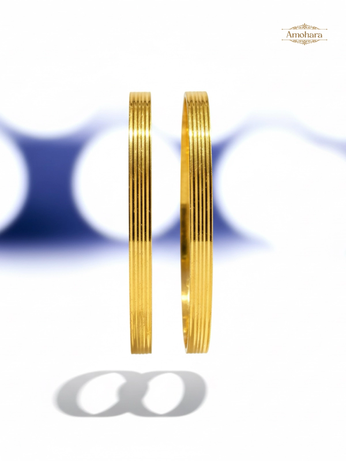Elegant Stripe Gold Bangles